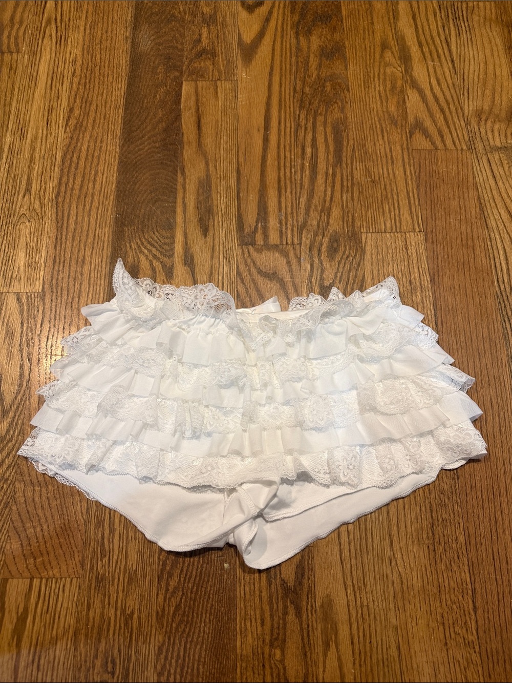 White Ruffle Lace skirt